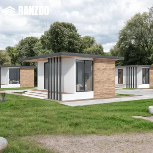 Ranzoo Casa modular prefabricada mini inteligente de lujo con sistema solar autónomo para acampada al aire libre