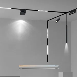 No Main Light Modern Design Indoor Recessed Surface Mounted Led Track Lamp Commercial Spot Linear Light Magnetic Led Track Light
