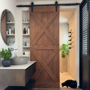 Solid Wood Barn Door Set