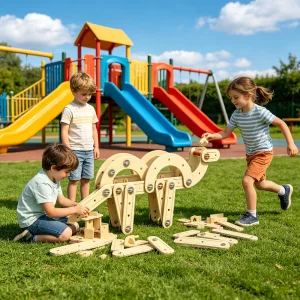 Kids Engineering Toy Wooden Modular Set