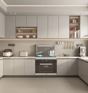 Factory Customized Modern Kitchen Cabinet High Gloss Kitchen Furniture for Villa