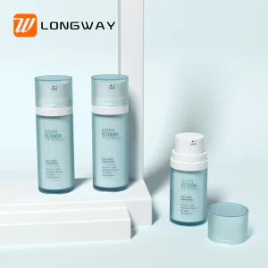 Custom White Luxury Airless Cosmetic Bottle with Plastic Lotion Pump High Quality Plastic Bottles