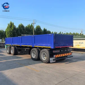 2/ 3/4 Axles Hydraulic Flatbed Drawbar Side Wall Fence Cargo Full Trailer