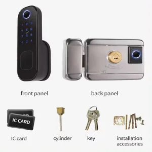 Smart Lock Security Anti-Theft Fingerprint APP Smart Rim Lock Safe Door Locks