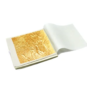 24K Pure Gold Leaf Art 98%-99% Leaf Foil for Metal, Furniture Decoration, Gilding Outdoor Statues