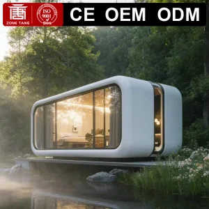 Fábrica personalizada de cápsulas prefabricadas de lujo, casas diminutas modulares prefabricadas económicas