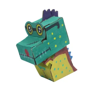 DIY Assembly Craft Handmade Creative Model Coloring 3D Puzzles Graffiti Corrugated Cardboard Paper