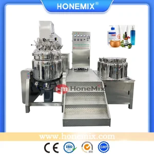 Emulsificador Hidráulico de Elevação a Vácuo em Aço Inoxidável Honemix para Produção de Cosméticos, Aquecimento de Creme e Homogeneização