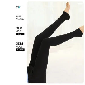 Wholesale High Waist Casual Breathable Winter Warm Plus Size Fleece-Lined Thick Thermal Leggings for Women