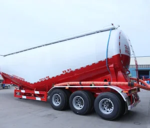 3 Axles Cargo Powder Tanker Truck Carrier Cimc Bulk Cement Semi Trailer