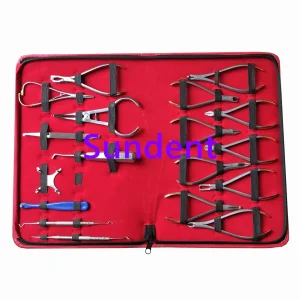 High Quality Dental Instrument Kit with Stainless Steel 304 18 PCS/Set Dental Tweet Pliers