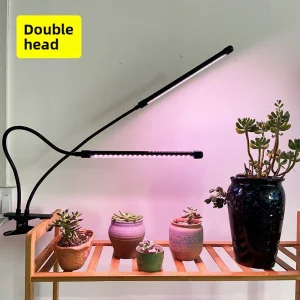 LED Plant Grow Light Clip Timer Full-Spectrum Sunlight Succulent Flower Herb Seedling Supplemental Lighting Lamp USB Interface