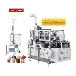 Fully Automatic Disposable Small Business Idea Paper Coffee Carton Cup Making Forming Machine Ultrasonic Kzb-115s