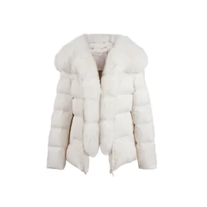 Fox Fur Trim Puffer Jacket