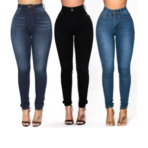 High Waist Plus Size Denim Jeans