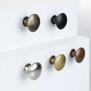 Simple Matte Black Round Flat Head Small Handle, Single Hole Hollow Cabinet Door Handle Decorative Accessories