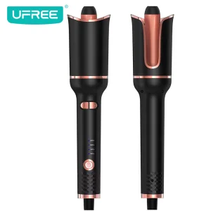 U-8229 Portable Automatic PTC Heating Ceramic Spiral Cone Electric Curling Iron 160-220C Temperature 22mm Roll Tube Household