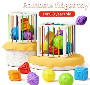 Montessori Color Cognition shape sorting cube