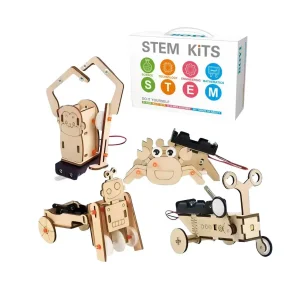 BY086 STEM Wooden DIY Crawling Robot & Catapult Kit