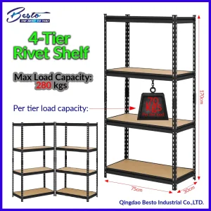 Boltless Rack Home Organizer Adjustable Shelf Storage Racking Warehouse Garage Rivet Boltless Shelves