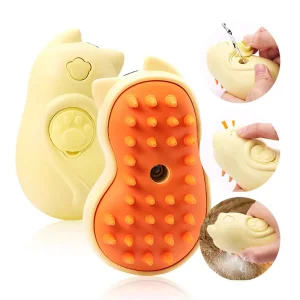 Escova de Pelos Personalizada em Forma de Gato para Remoção de Pelos Elétrica a Vapor