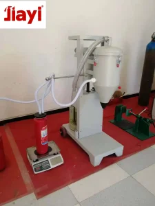 Máquina de llenado de extintores de polvo seco de costo efectivo de China, máquina semiautomática de recarga de extintores