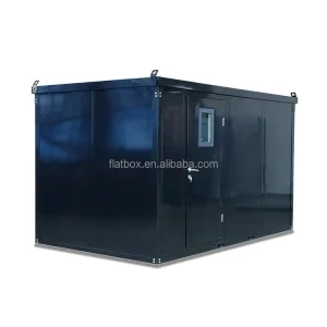 Flatbox20FT وحدات تخزين ذاتية قابلة للإعادة الطي قابلة للتحريك حاوية تخزين محمولة بأبواب متSwing