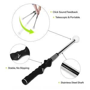 Factory Wholesale Adjustable Telescopic Lightweight Portable Golf Swing Tempo Trainer Tool