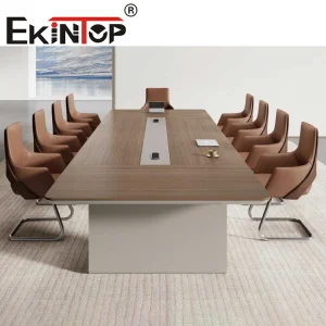Ekintop Modern Wooden Conference Room Table Luxury Office Furniture Desk Meeting Conference Table and Chairs