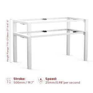 Customized Ergonomic Office Home Heavy Duty Height Adjustable Electric Computer Table Standing Desk Legs Electric Desk Frame with Dual Motor Four Legs