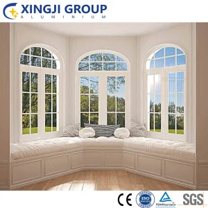 Aluminum Casement/Bay Window/Aluminium Double Glass Awning/Bow Windows with Steel Fly Screen