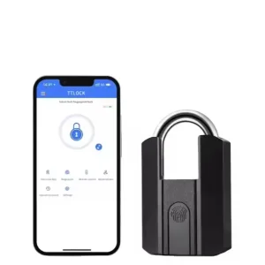 TTLock Rechargeable Fingerprint Key Smart Padlock with for Quick Unlock Zinc Alloy Shell IP67 Waterproof for 500,000 Uses