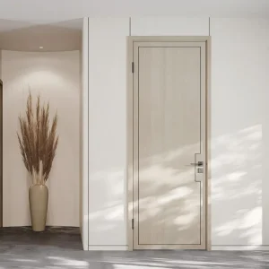 Modern Style Room Veneer Wood Door Rubber Wood Bedroom Door Internal Wood Doorlow-Key and Fashionable with Sound Insulation Finished Surface