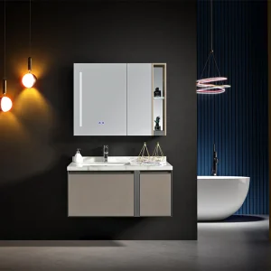 Direct Sales 54 Inch in White Double Sink Freestanding Bathroom Vanity