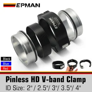 Epman Exhaust Pinless Hanger W Flange System Assembly Type V-Band Clamp for 2" /2.5" / 3" / 3.5" / 4" Radiator Intercooler Hose Wastegate Flang