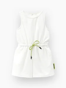 100% Tela de punto de algodón Terry color blanco ropa para niños ropa infantil