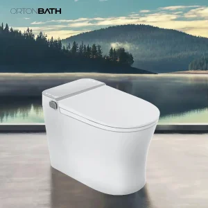Ortonbath Automatic Sensor Flushing Electric One Piece Tankless Intelligent Smart Toilet with Bidet Toilet