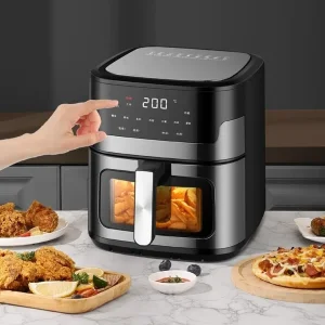 OEM Custom 110-240V PTFE Stainless Steel Electric Digital Air Fryer Used for Commercial