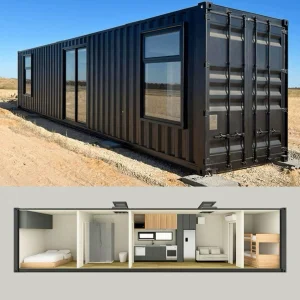 Tiny House Villa Prefab Shipping 20ft 40ft Flat Pack Container House Detachable Steel Modern Cabin House