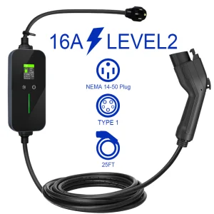 China  EV Portable Charger 16A J1772 Type1 Home Charger Supplier, Factory