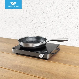 Houseware Tri-Ply Honeycomb Non-Stick Frying Pan Stainless Steel Cookware