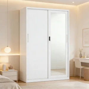 Durable Steel Storage Cabinet with Mirror