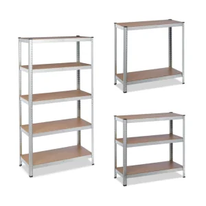 5 Tier Racking Shelf Heavy Duty Garage Shelving Storage Shelves 180x90x40cm