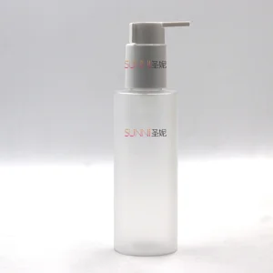 150ml External Treatment Pump Matte Transparent Cylinder Toner Cosmetic Pet Plastic Bottle