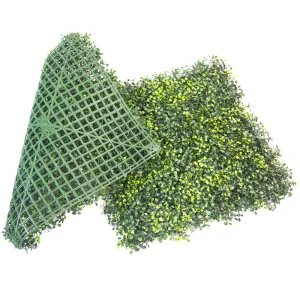 OEM Yellow Green Artificial Garden Green Wall UV Resistant 20inches Home Garden Outdoor Wall Decoration Artificial Hedges Panels Manufacturer, Manufacturers