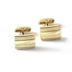 ODM French Rectangular Gold Plated Classic Cufflinks Suit Shirt For Men CLW0013-G Exporter, Company