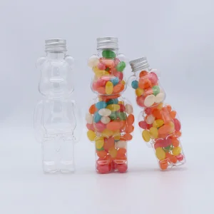 Wholesale 150ml Bear-Shaped Juice Bottles Candy Packaging Plastic Bottles