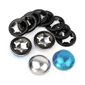 Black Oxide Carbon Steel DIN Plain E-Clip Shaft Retaining Washer Heavy Duty Locking Fastener for Automotive Industrial Use