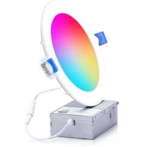 UL ETL Energystar Tuya RGB Support Wi-Fi Protocols Dimmable Smart LED Recessed Panel Light with Alexa and Google