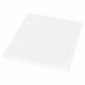 Wholesale 2-Gang Blank Wall Plate, Standard Size, Glossy White Manufacturer, Factory